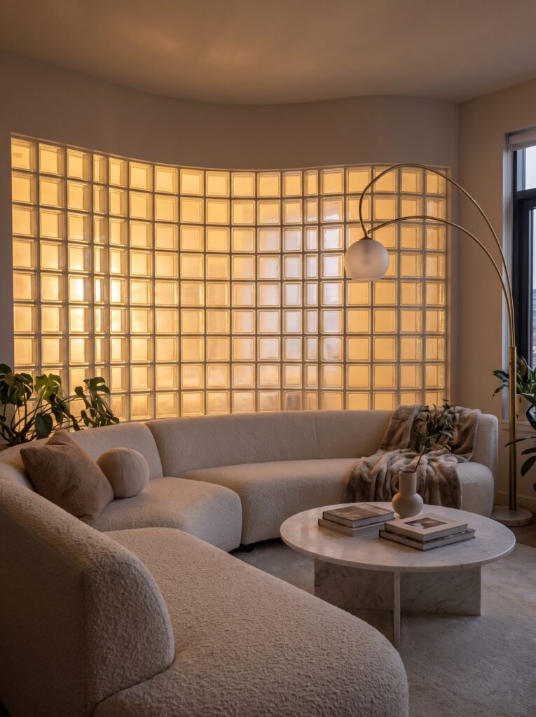 curved sofa living room