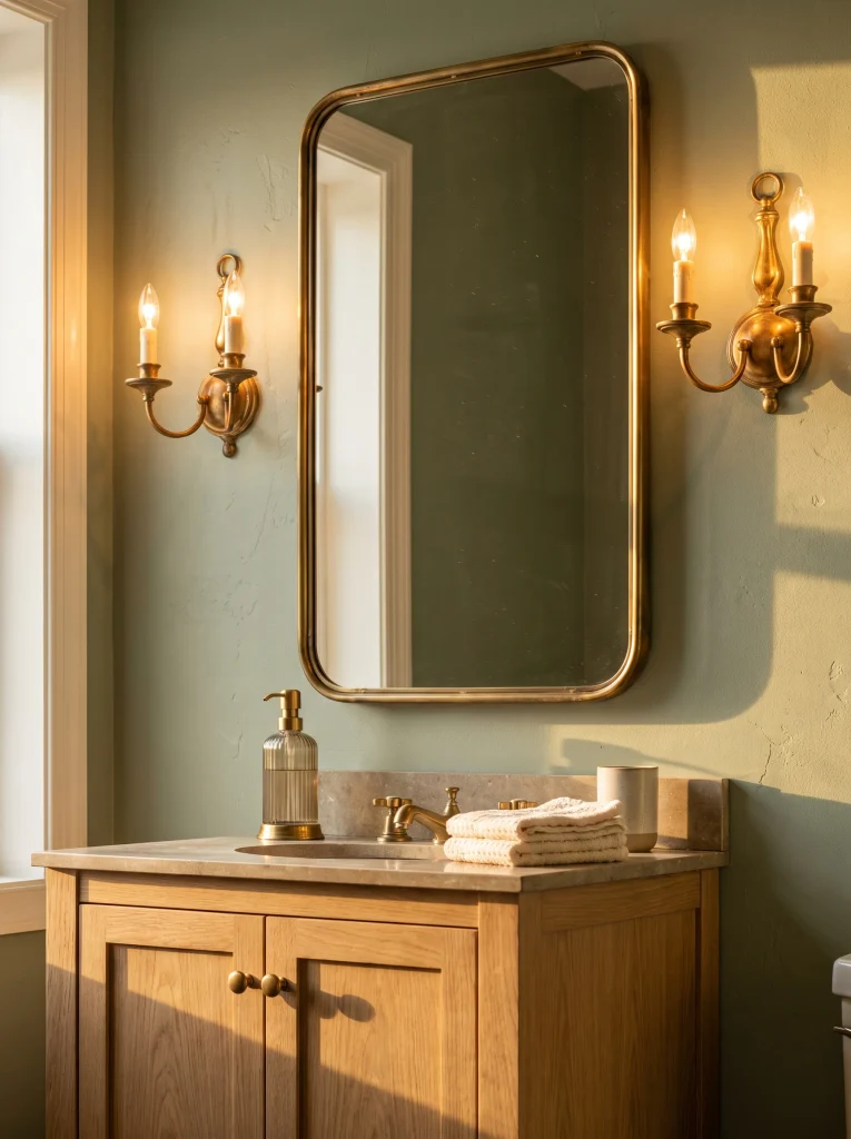 sage green bathroom